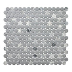 Mineralis Gray Granite Polished & Matte Penny Stone & Glass Mosaic Tile Mineralis Gray Granite Polished & Matte Penny Stone & Glass Mosaic Tile - American Tile Depot