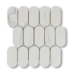 Mineralis Gray Oval Marble Mosaic Tile - American Tile Depot