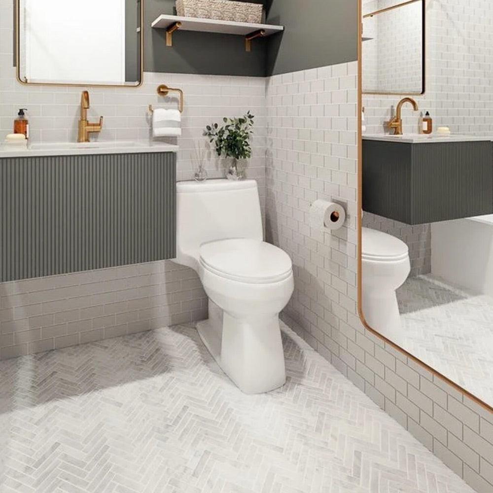 Mineralis Herringbone Polished Stone & Glass Mosaic Tile Mineralis Herringbone Polished Stone & Glass Mosaic Tile - American Tile Depot