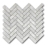 Mineralis Herringbone Polished Stone & Glass Mosaic Tile Mineralis Herringbone Polished Stone & Glass Mosaic Tile - American Tile Depot