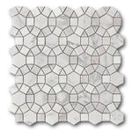 Mineralis Kaleidoscope Marble Polished Circular Stone & Glass Mosaic Tile Mineralis Kaleidoscope Marble Polished Circular Stone & Glass Mosaic Tile - American Tile Depot
