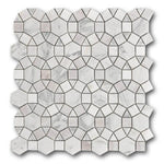 Mineralis Kaleidoscope Marble Polished Circular Stone & Glass Mosaic Tile Mineralis Kaleidoscope Marble Polished Circular Stone & Glass Mosaic Tile - American Tile Depot