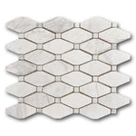 Mineralis Large Rhombus Polished Stone & Glass Mosaic Tile Mineralis Large Rhombus Polished Stone & Glass Mosaic Tile - American Tile Depot