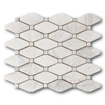 Mineralis Large Rhombus Polished Stone & Glass Mosaic Tile Mineralis Large Rhombus Polished Stone & Glass Mosaic Tile - American Tile Depot