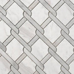 Mineralis Medallion Gray Polished Fence Stone & Glass Mosaic Tile Mineralis Medallion Gray Polished Fence Stone & Glass Mosaic Tile - American Tile Depot