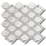 Mineralis Medallion Gray Polished Fence Stone & Glass Mosaic Tile Mineralis Medallion Gray Polished Fence Stone & Glass Mosaic Tile - American Tile Depot
