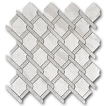 Mineralis Medallion Gray Polished Fence Stone & Glass Mosaic Tile Mineralis Medallion Gray Polished Fence Stone & Glass Mosaic Tile - American Tile Depot