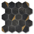 Black & Gold Hexagon Polished