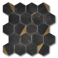 Black & Gold Hexagon Polished