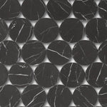 Mineralis Nero Marrquina Matte Penny Stone & Glass Mosaic Tile Mineralis Nero Marrquina Matte Penny Stone & Glass Mosaic Tile - American Tile Depot
