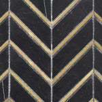 Mineralis Nero Metal Polished Chevron Stone & Glass Mosaic Tile Mineralis Nero Metal Polished Chevron Stone & Glass Mosaic Tile - American Tile Depot