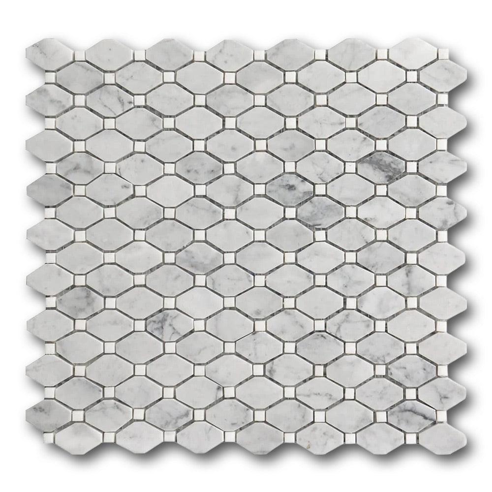 Mineralis Small Rhombus Polished Stone & Glass Mosaic Tile Mineralis Small Rhombus Polished Stone & Glass Mosaic Tile - American Tile Depot