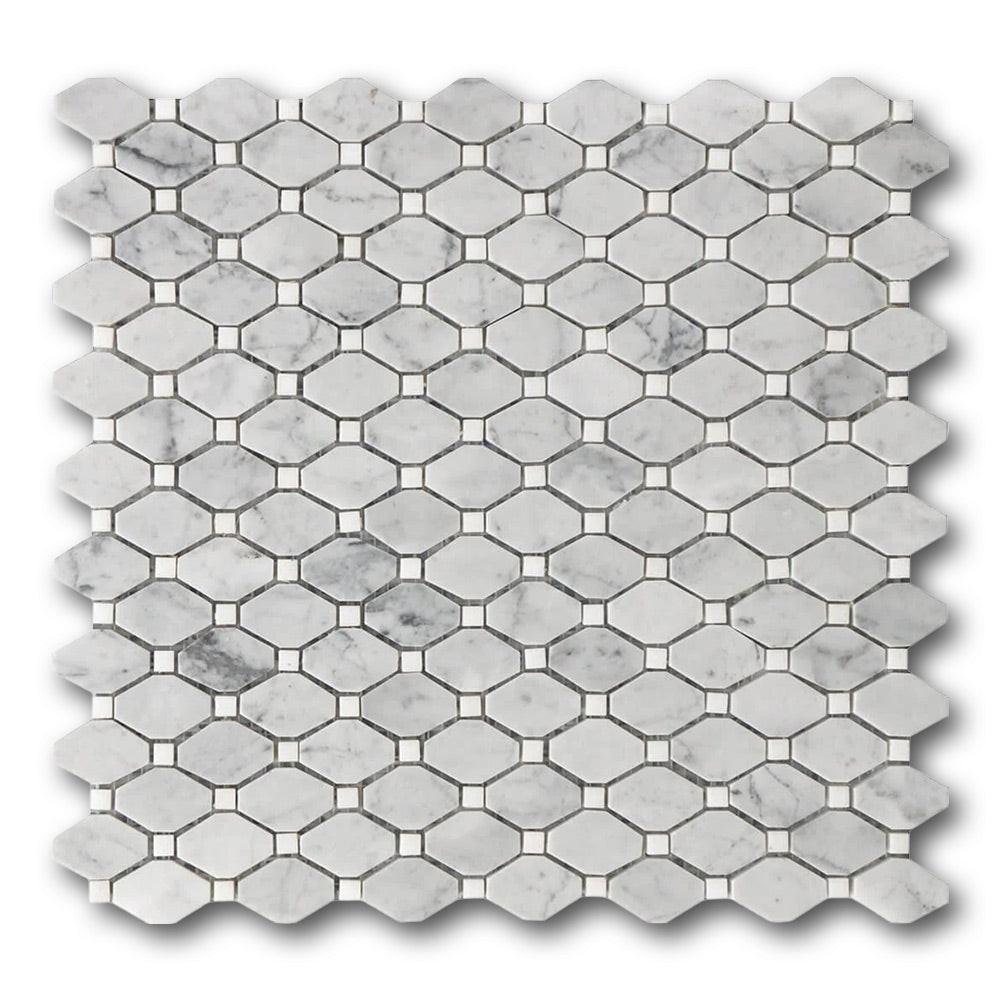 Mineralis Small Rhombus Polished Stone & Glass Mosaic Tile Mineralis Small Rhombus Polished Stone & Glass Mosaic Tile - American Tile Depot