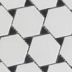 Mineralis Thassos & Nero Marquina Dot Polished Stone & Glass Mosaic Tile Mineralis Thassos & Nero Marquina Dot Polished Stone & Glass Mosaic Tile - American Tile Depot