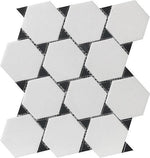 Mineralis Thassos & Nero Marquina Dot Polished Stone & Glass Mosaic Tile Mineralis Thassos & Nero Marquina Dot Polished Stone & Glass Mosaic Tile - American Tile Depot