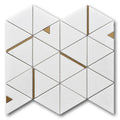 White & Gold Triangle Polished