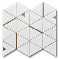 White & Gold Triangle Polished