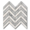 White & Gray Chevron Polished