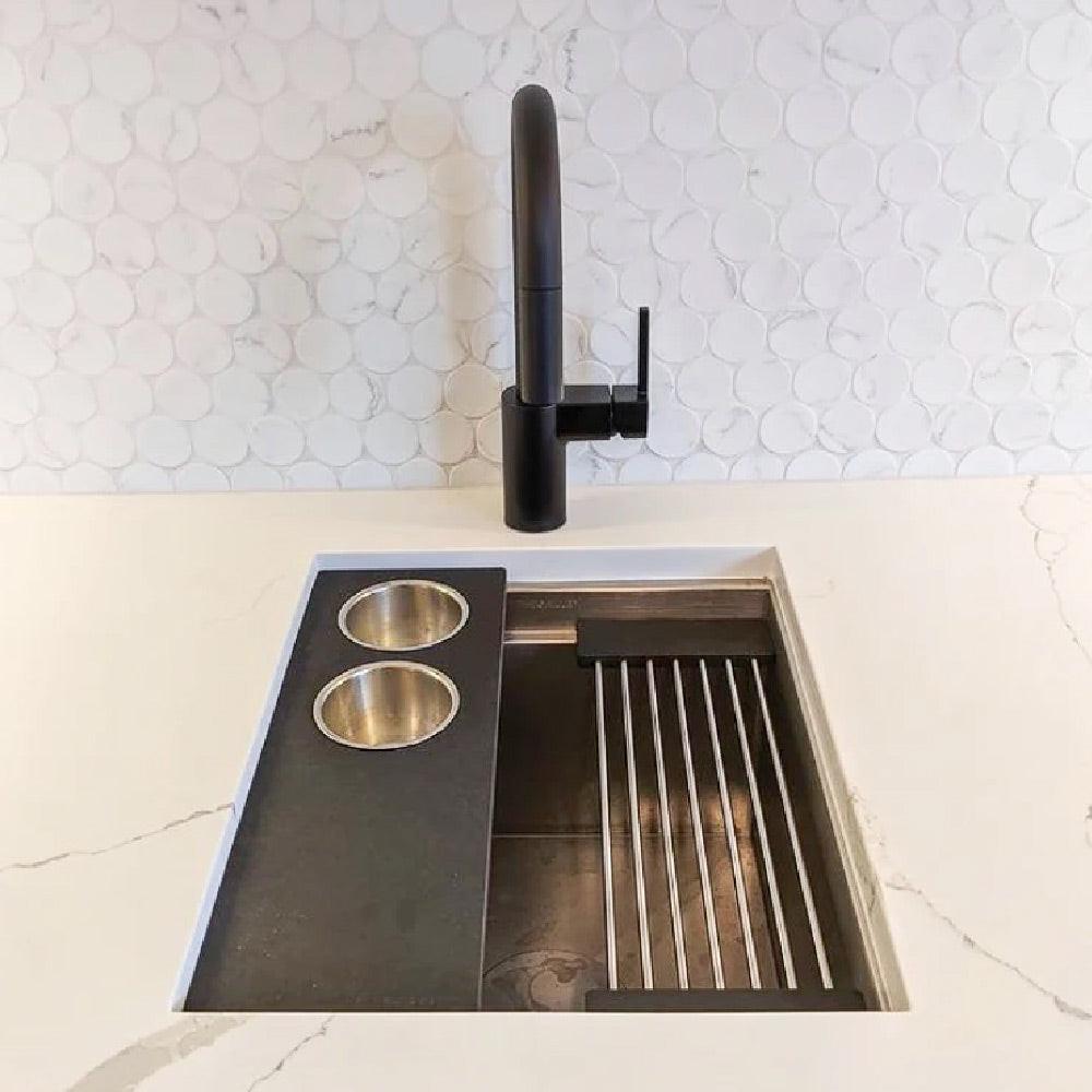 Mineralis White Statuary Matte Penny Stone & Glass Mosaic Tile Mineralis White Statuary Matte Penny Stone & Glass Mosaic Tile - American Tile Depot