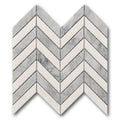 White & Gray Chevron Polished