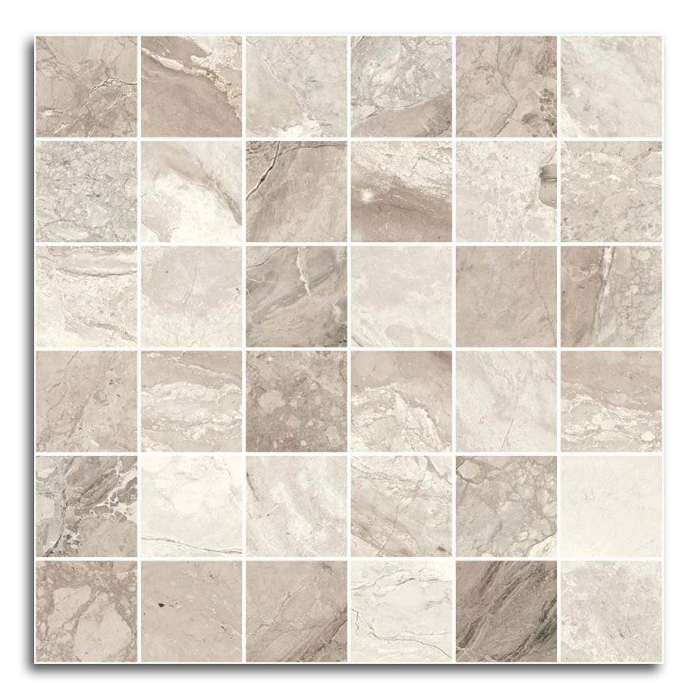 Mirage Beige Matte Square Porcelain Mosaic Tile Mirage Beige Matte Square Porcelain Mosaic Tile - American Tile Depot