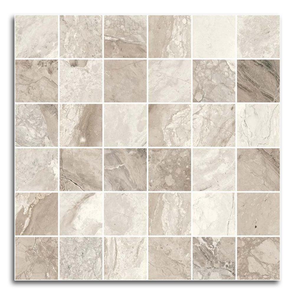 Mirage Beige Matte Square Porcelain Mosaic Tile Mirage Beige Matte Square Porcelain Mosaic Tile - American Tile Depot