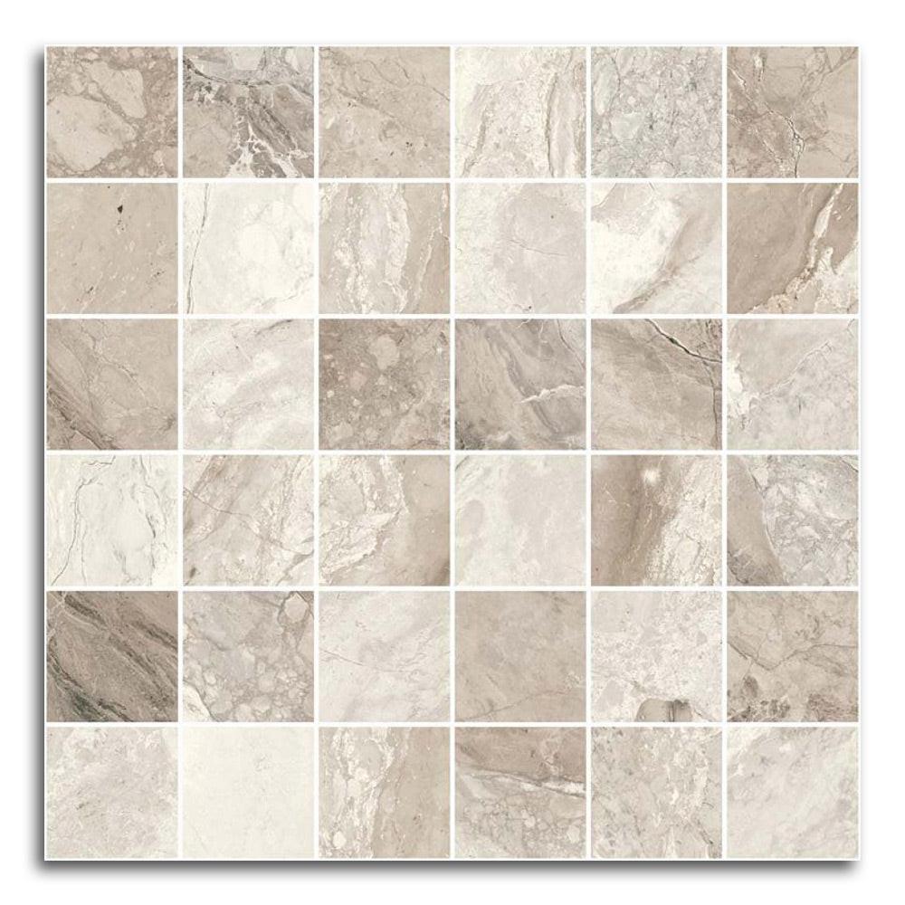 Mirage Beige Matte Square Porcelain Mosaic Tile Mirage Beige Matte Square Porcelain Mosaic Tile - American Tile Depot