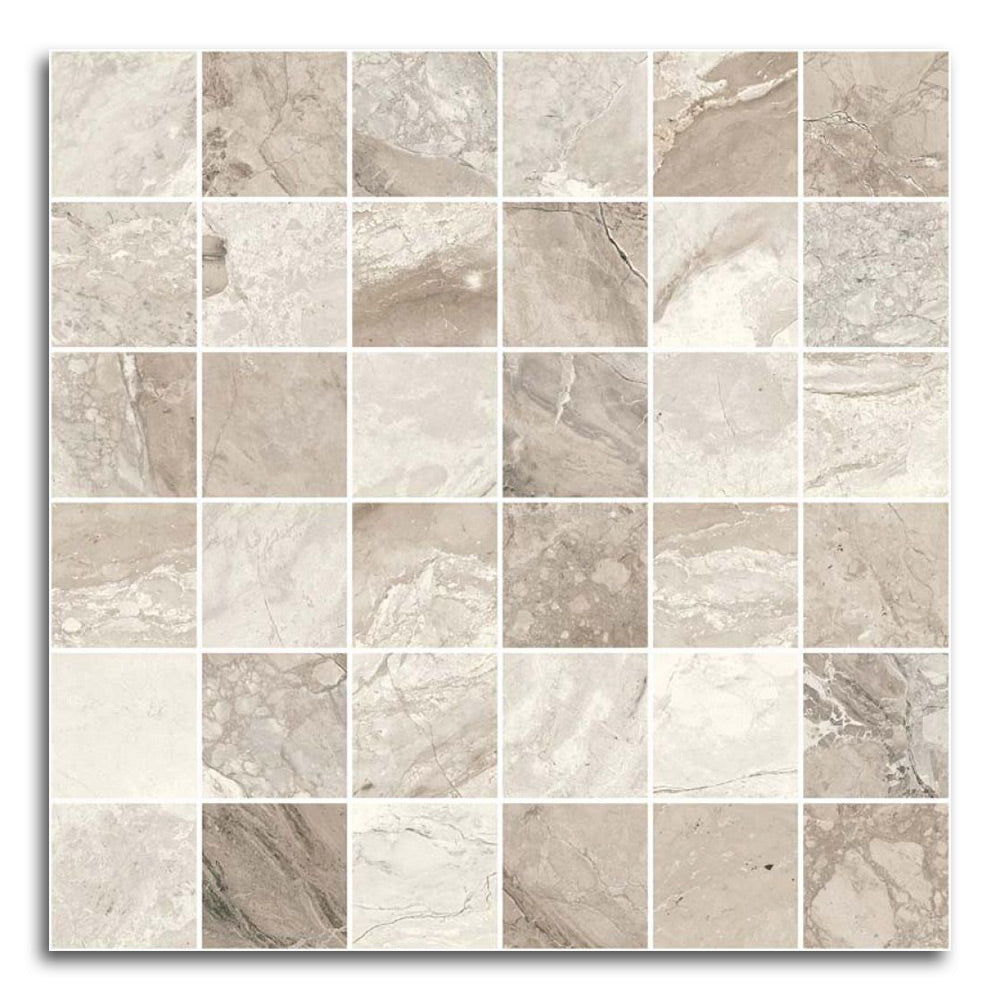 Mirage Beige Matte Square Porcelain Mosaic Tile