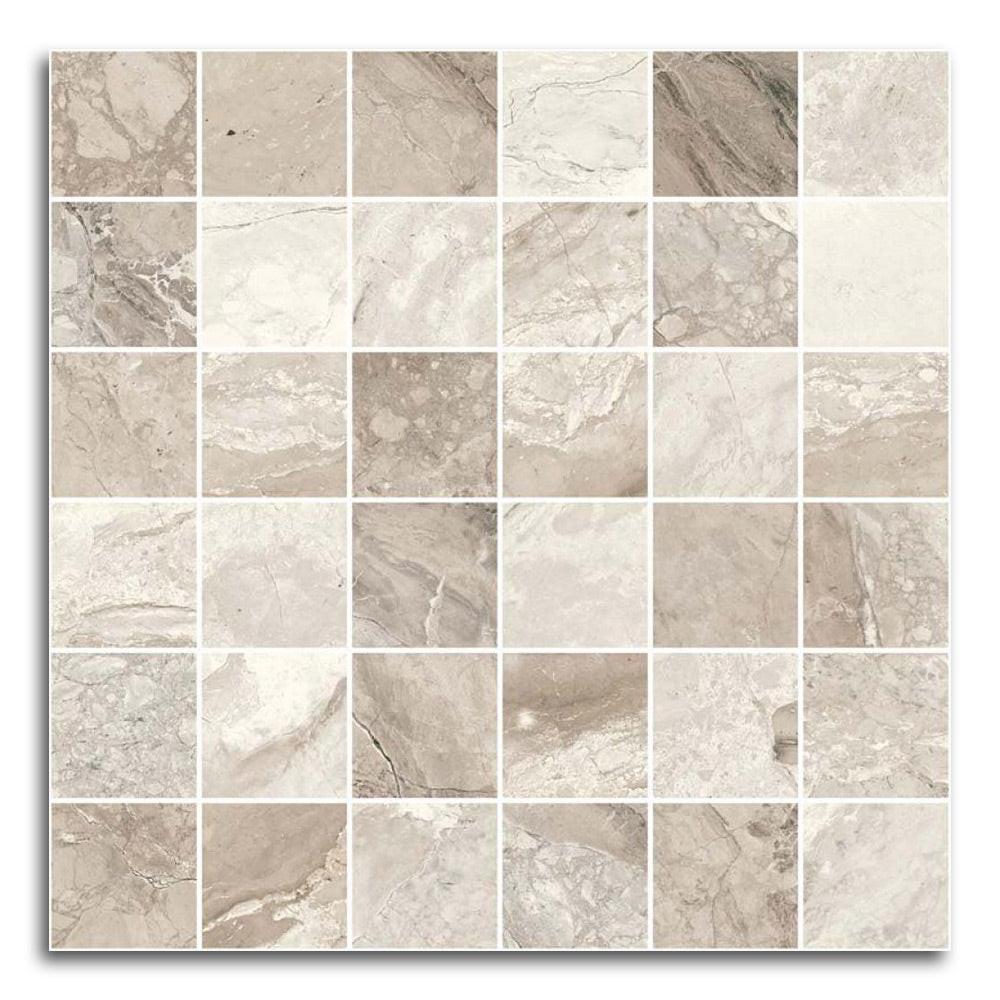 Mirage Beige Matte Square Porcelain Mosaic Tile Mirage Beige Matte Square Porcelain Mosaic Tile - American Tile Depot