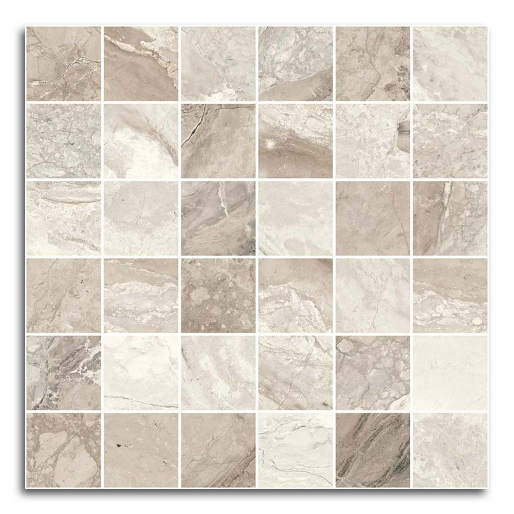 Mirage Beige Matte Square Porcelain Mosaic Tile