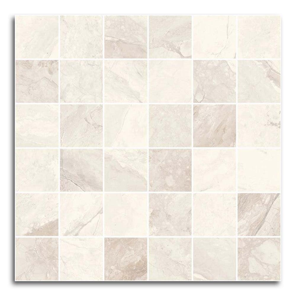 Mirage Ivory Matte Square Porcelain Mosaic Tile Mirage Ivory Matte Square Porcelain Mosaic Tile - American Tile Depot