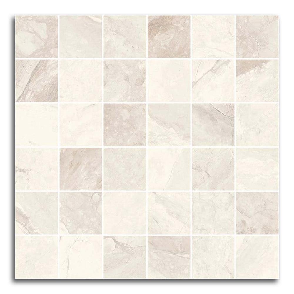 Mirage Ivory Matte Square Porcelain Mosaic Tile Mirage Ivory Matte Square Porcelain Mosaic Tile - American Tile Depot