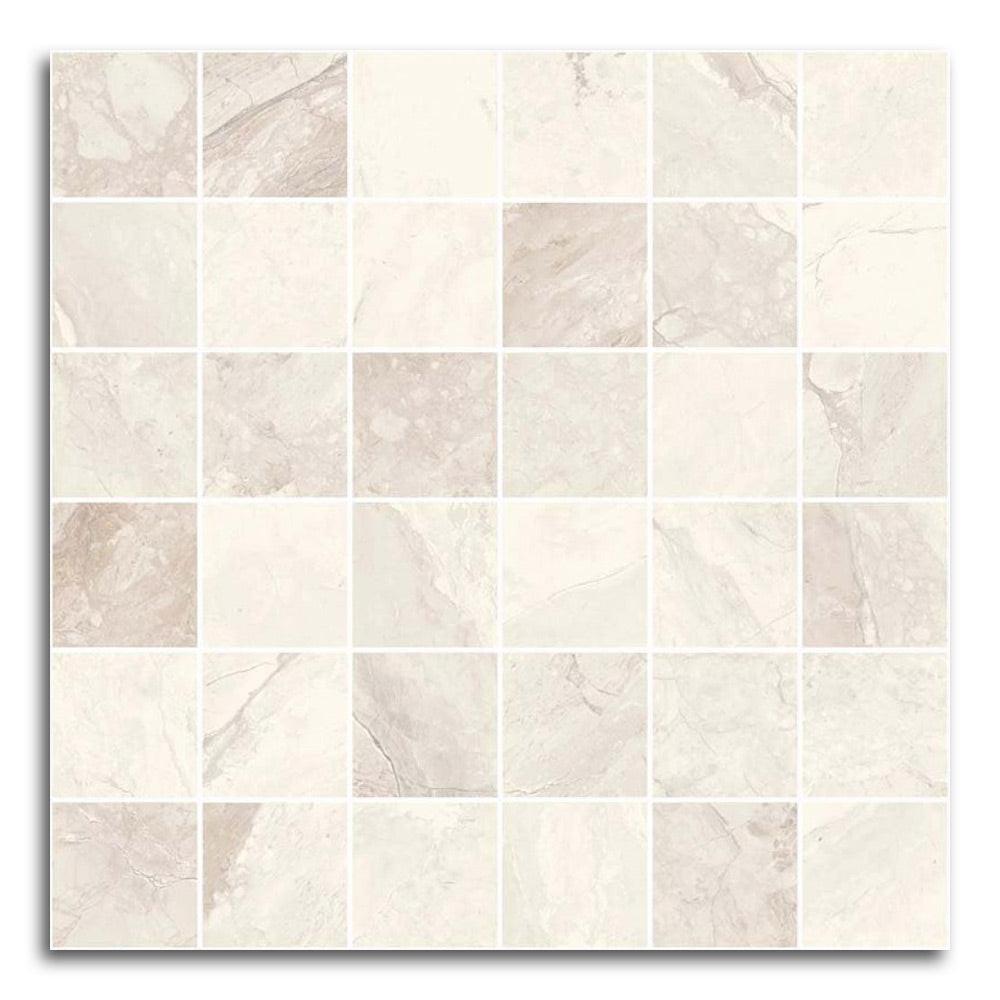 Mirage Ivory Matte Square Porcelain Mosaic Tile Mirage Ivory Matte Square Porcelain Mosaic Tile - American Tile Depot