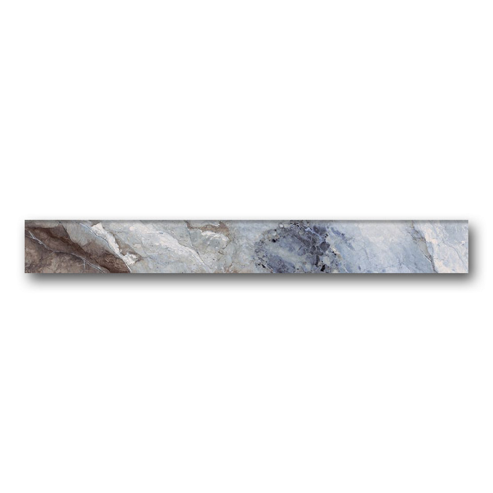 Mirage Ocean Polished Bullnose 3x24 Molding Trim