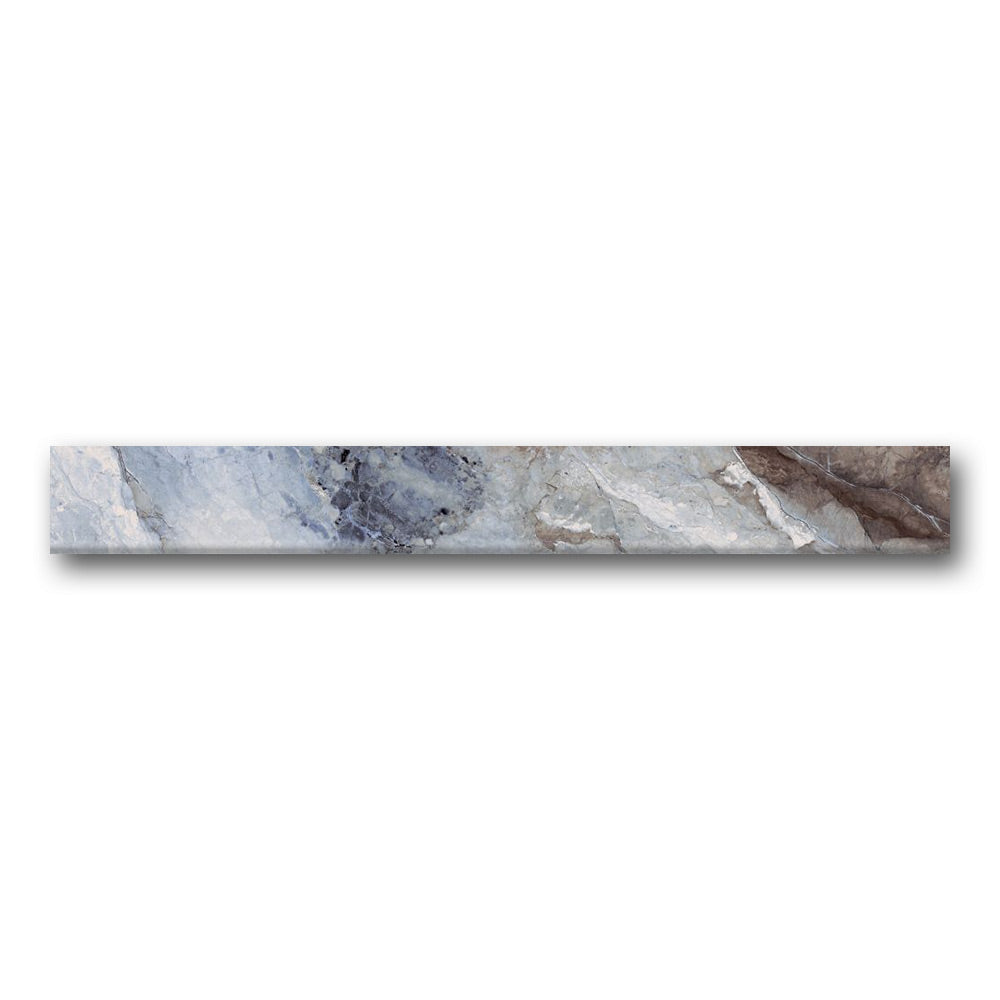 Mirage Ocean Polished Bullnose 3x24 Molding Trim