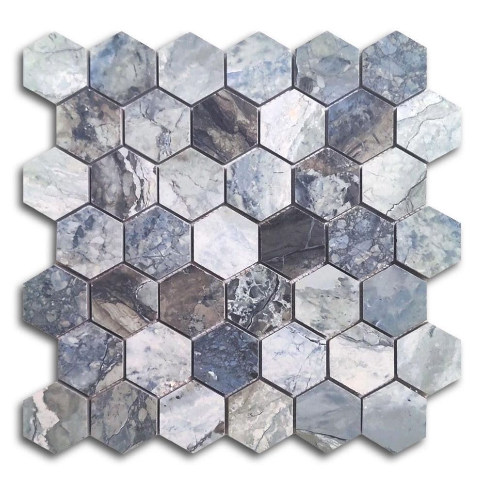 Mirage Ocean Matte Hexagon Porcelain Mosaic Tile Mirage Ocean Matte Hexagon Porcelain Mosaic Tile - American Tile Depot