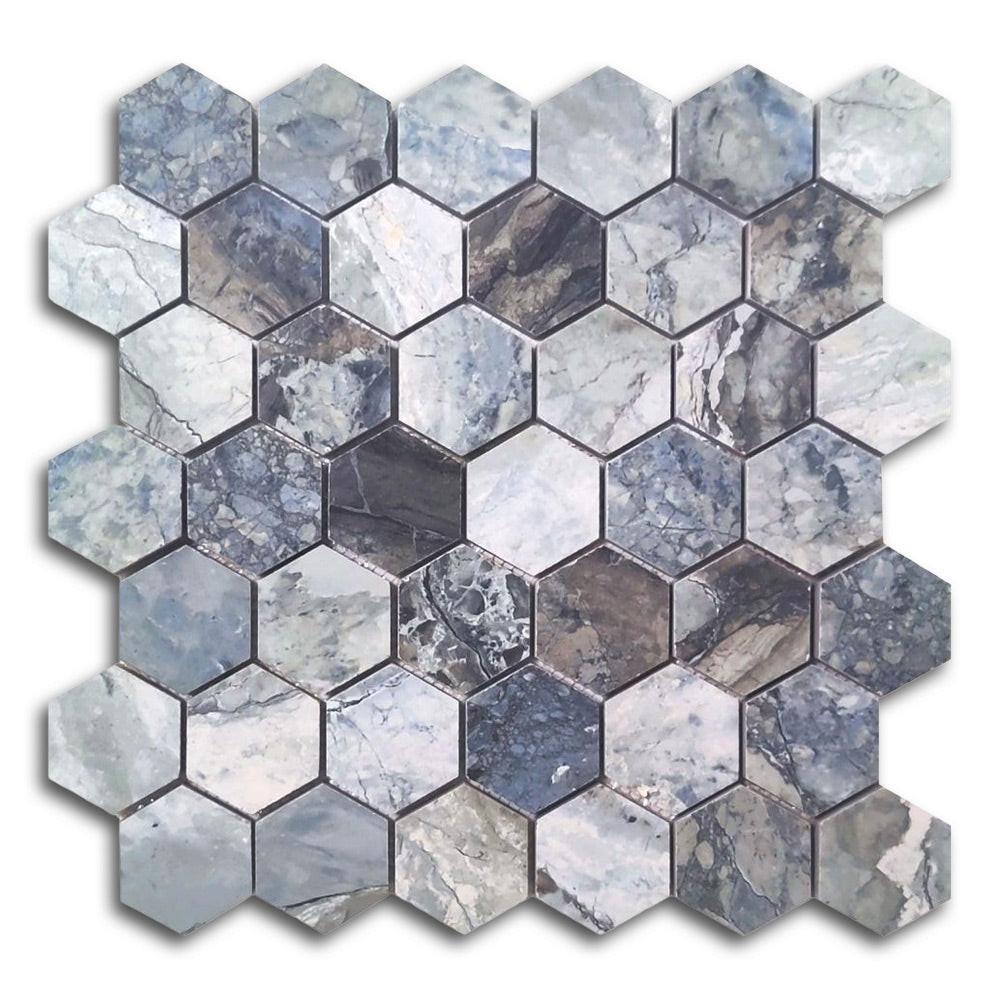 Mirage Ocean Matte Hexagon Porcelain Mosaic Tile Mirage Ocean Matte Hexagon Porcelain Mosaic Tile - American Tile Depot