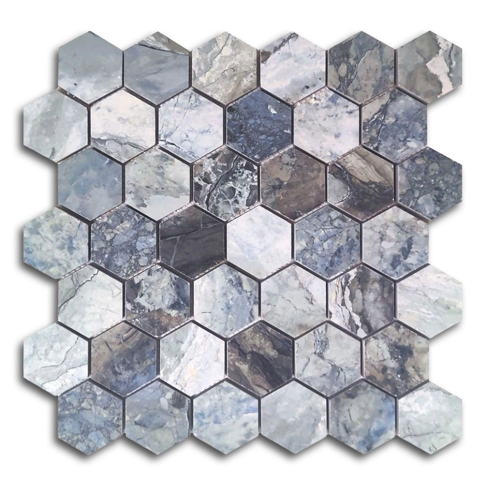 Mirage Ocean Matte Hexagon Porcelain Mosaic Tile