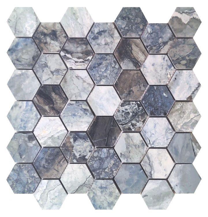 Mirage Ocean Matte Hexagon Porcelain Mosaic Tile Mirage Ocean Matte Hexagon Porcelain Mosaic Tile - American Tile Depot