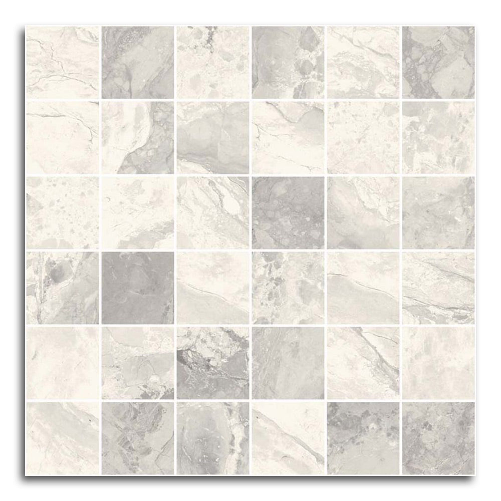Mirage Pearl Matte Square Porcelain Mosaic Tile