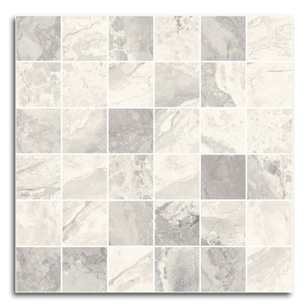 Mirage Pearl Matte Square Porcelain Mosaic Tile