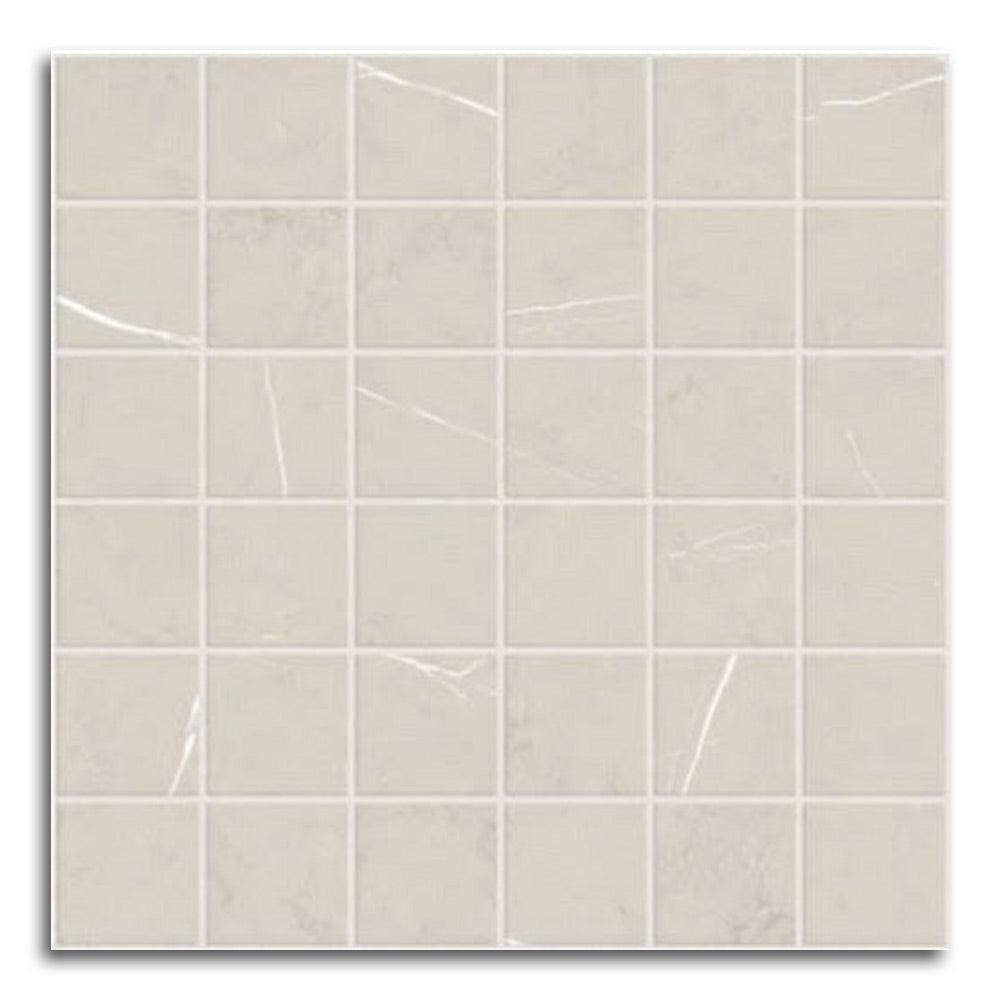 Montera Silver Matte Square Porcelain Mosaic Tile Montera Silver Matte Square Porcelain Mosaic Tile - American Tile Depot