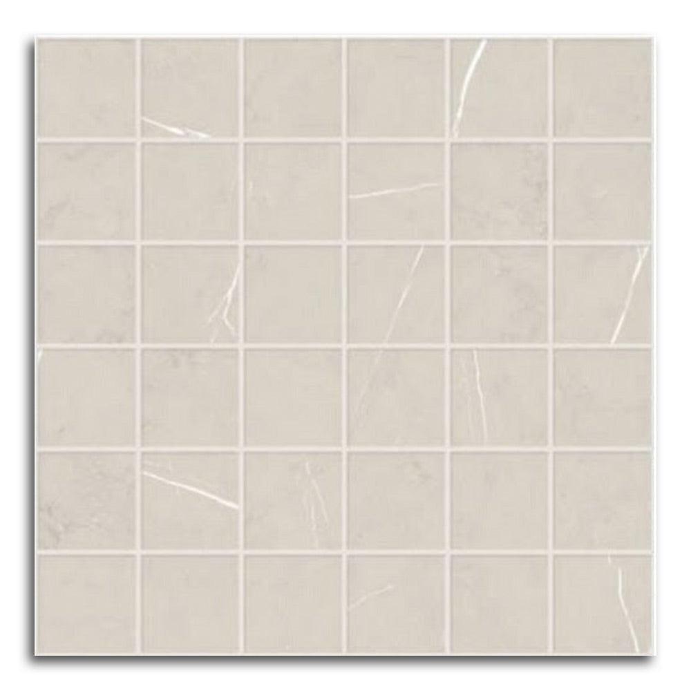 Montera Silver Matte Square Porcelain Mosaic Tile Montera Silver Matte Square Porcelain Mosaic Tile - American Tile Depot