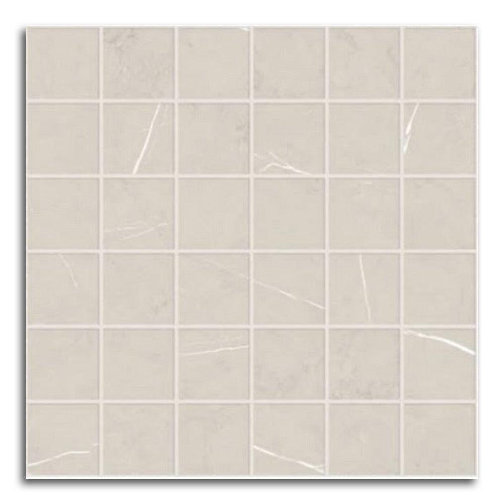 Montera Silver Matte Square Porcelain Mosaic Tile Montera Silver Matte Square Porcelain Mosaic Tile - American Tile Depot