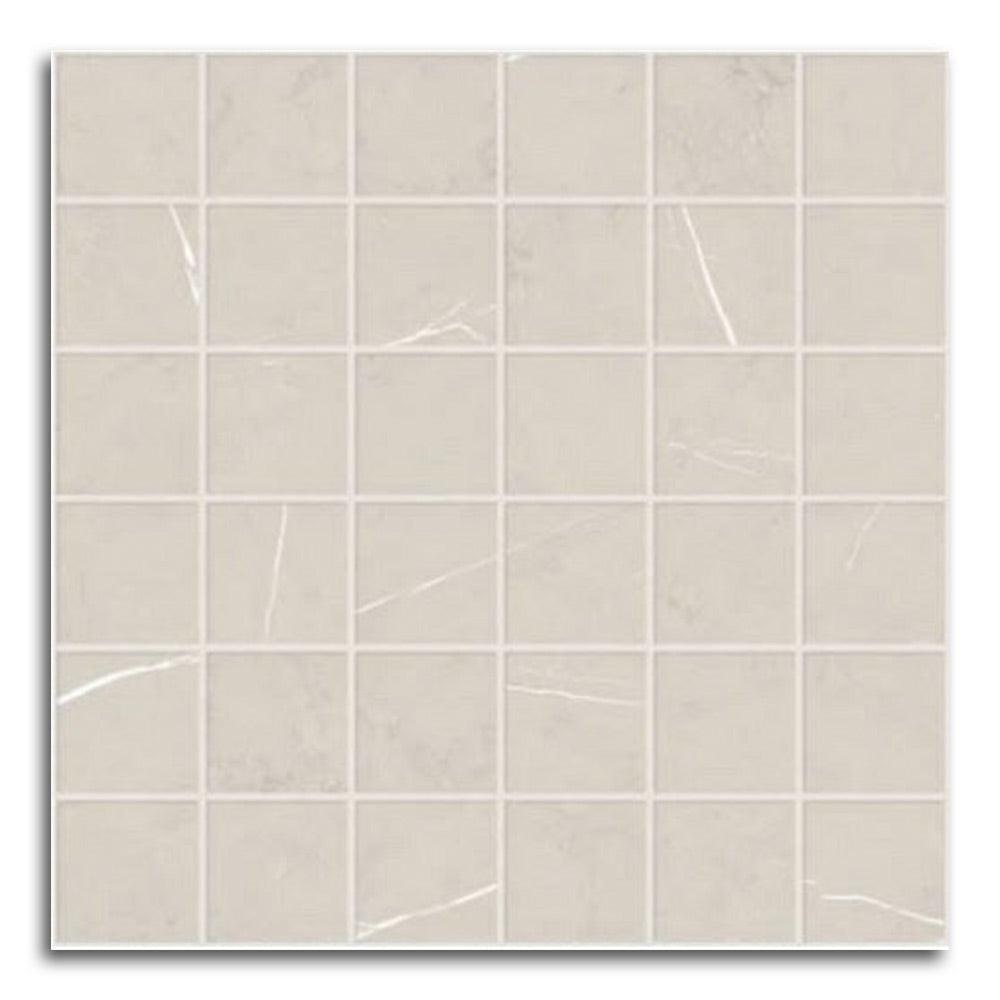 Montera Silver Matte Square Porcelain Mosaic Tile Montera Silver Matte Square Porcelain Mosaic Tile - American Tile Depot