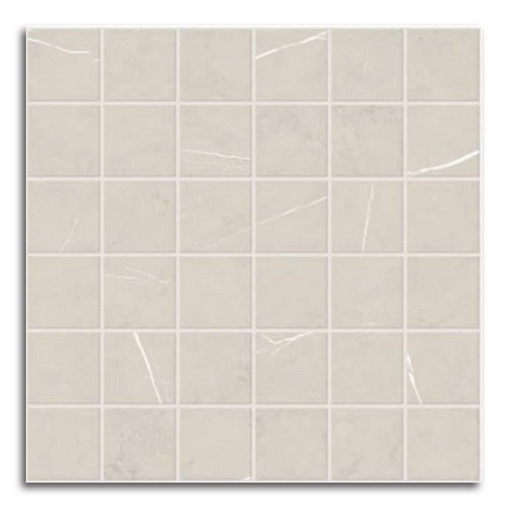 Montera Silver Matte Square Porcelain Mosaic Tile Montera Silver Matte Square Porcelain Mosaic Tile - American Tile Depot