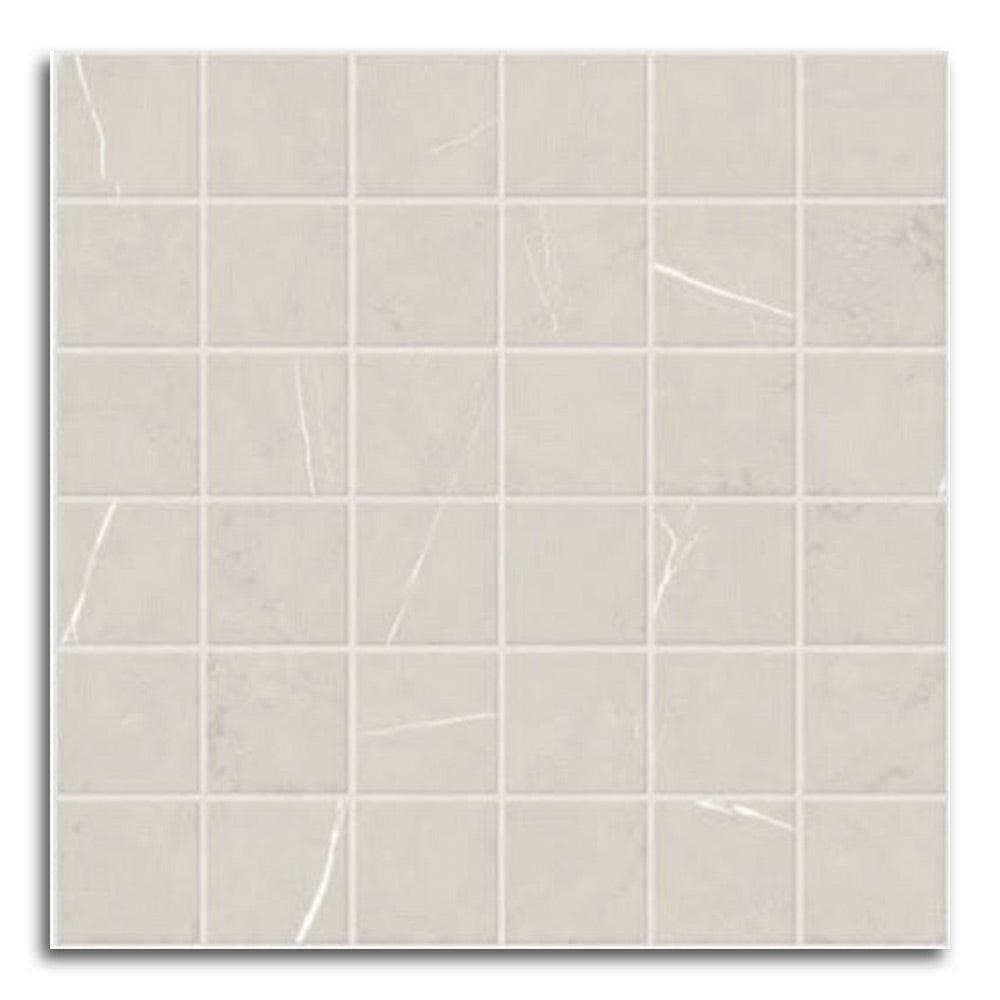 Montera Silver Matte Square Porcelain Mosaic Tile Montera Silver Matte Square Porcelain Mosaic Tile - American Tile Depot