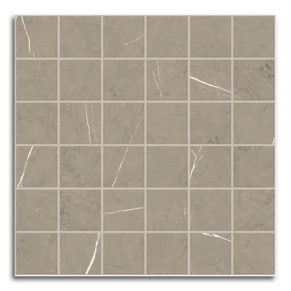 Montera Smoke Matte Square Porcelain Mosaic Tile Montera Smoke Matte Square Porcelain Mosaic Tile - American Tile Depot