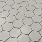 Nature Glass Smooth Grey 1" Hexagon Glass Mosaic Tile | FINAL SALE Nature Glass Smooth Grey 1" Hexagon Glass Mosaic Tile | FINAL SALE - American Tile Depot