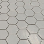 Nature Glass Smooth Grey 1" Hexagon Glass Mosaic Tile | FINAL SALE Nature Glass Smooth Grey 1" Hexagon Glass Mosaic Tile | FINAL SALE - American Tile Depot